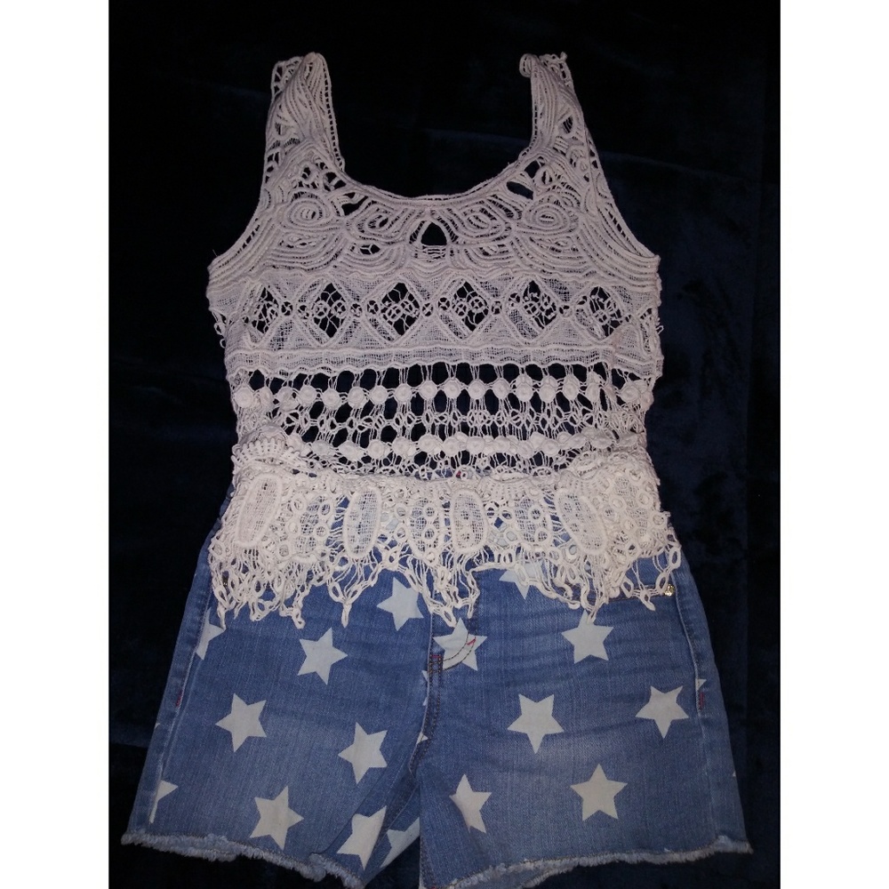 Stars Denim Shorts